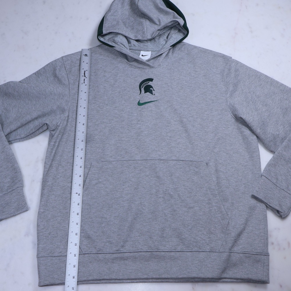 Nike Michigan State Spartans Dri-FIT Hoodie Mens Large Gray Long Sleeve L - Picture 5 of 10